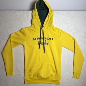 Oregon Ducks Yellow Stadium Athletics Hooded Pullover Sweatshirt - Size XS